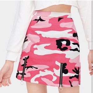 💗NEW, BOUTIQUE💕Camouflage Print Zip Detail Skirt